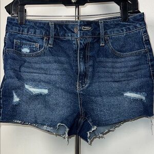 SO Women's Blue Distressed Jean Shorts